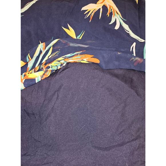 Eva Mendes Women's Floral Dress Size Medium Navy Blue - Picture 6 of 10